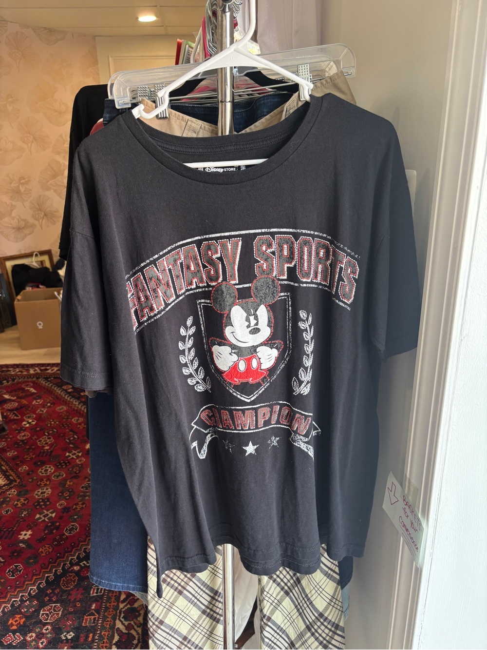 Disney Black Mickey Fantasy Sports Champion Tee